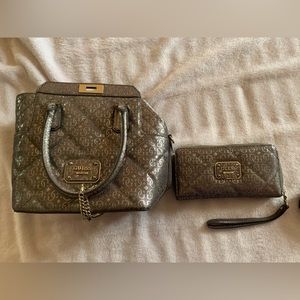 GUESS handbag and wallet set